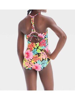 Art Class size XL (14) Girls' Sunrise Blooms Floral-Printed One-Piece Swim New
